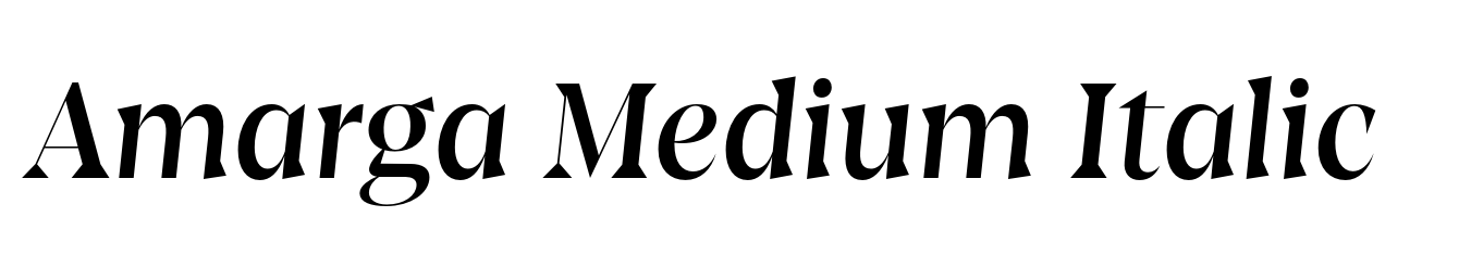 Amarga Medium Italic